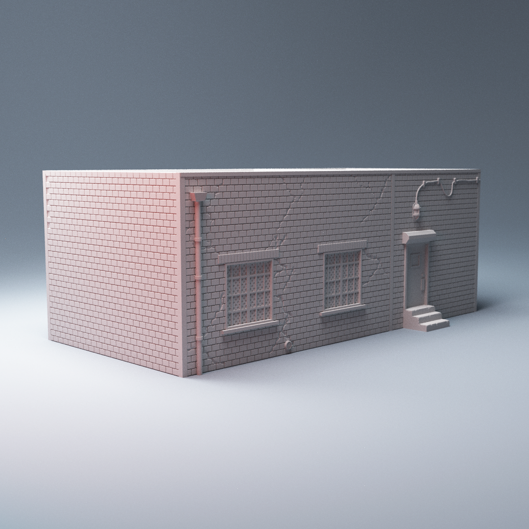 Corvus Games Terrain 3D printable urban Warehouse for Marvel Crisis Protocol, Fallout, The Walking Dead 28mm tabletop wargaming