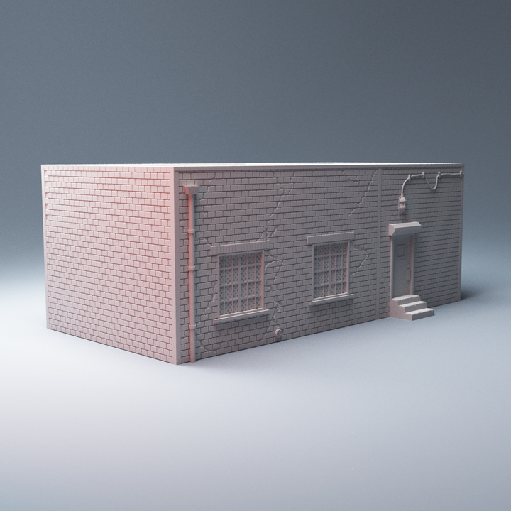Corvus Games Terrain 3D printable urban Warehouse for Marvel Crisis Protocol, Fallout, The Walking Dead 28mm tabletop wargaming