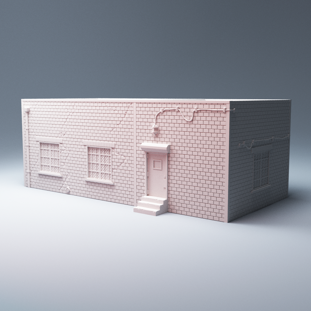 Corvus Games Terrain 3D printable urban Warehouse for Marvel Crisis Protocol, Fallout, The Walking Dead 28mm tabletop wargaming