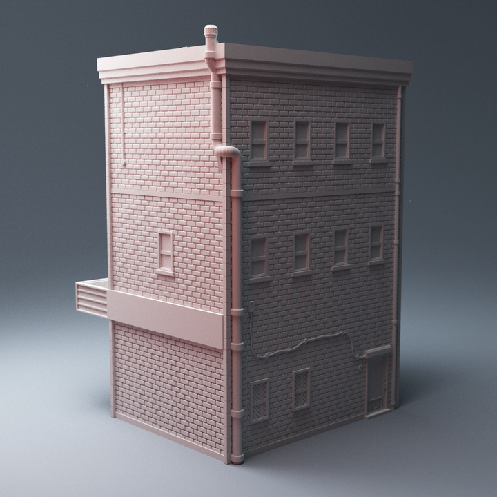 Corvus Games Terrain 3D printable urban modern movie theater for Marvel Crisis Protocol, Fallout, The Walking Dead 28mm wargaming terrain