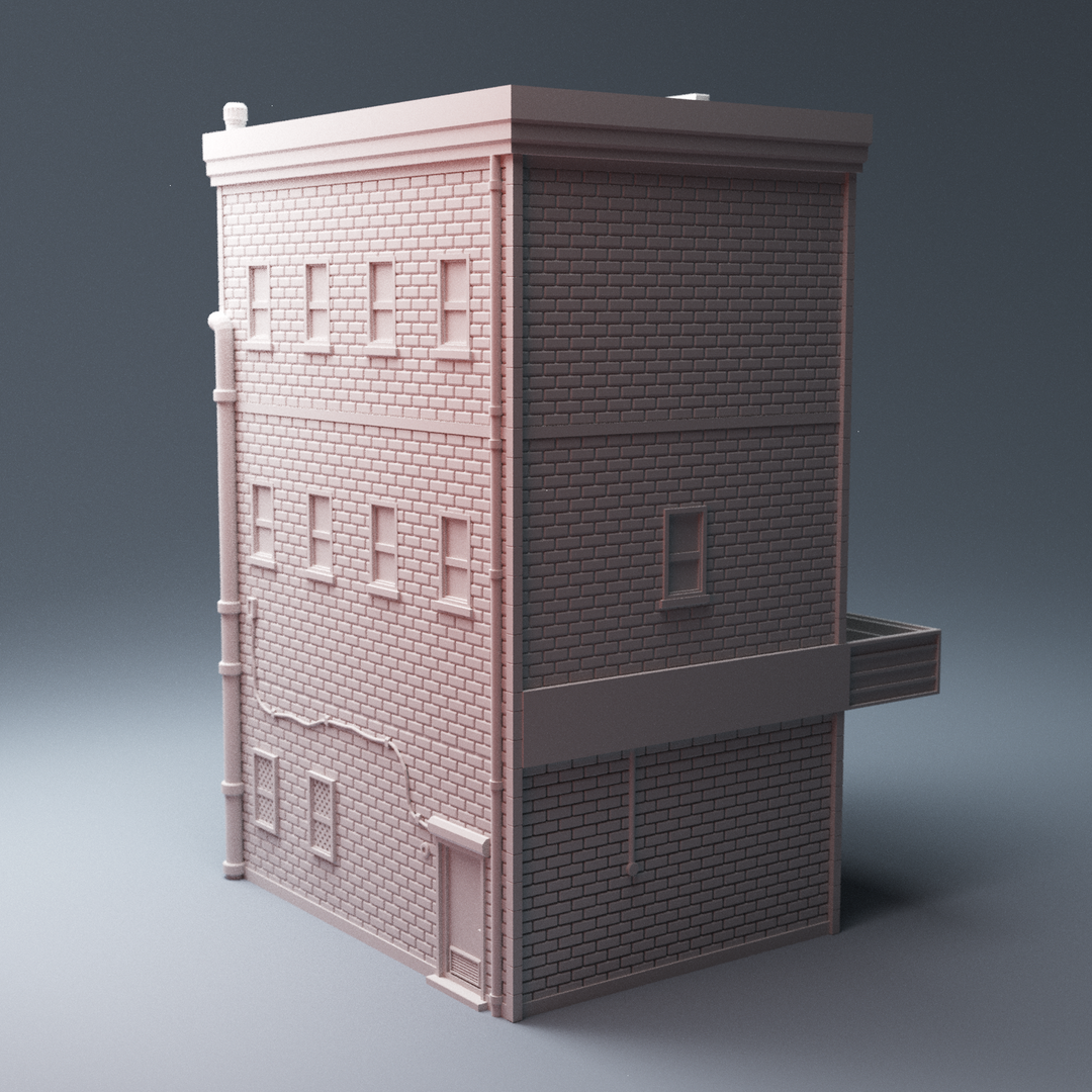 Corvus Games Terrain 3D printable urban modern movie theater for Marvel Crisis Protocol, Fallout, The Walking Dead 28mm wargaming terrain