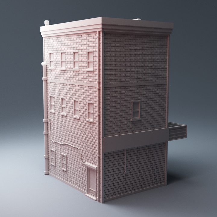 Corvus Games Terrain 3D printable urban modern movie theater for Marvel Crisis Protocol, Fallout, The Walking Dead 28mm wargaming terrain