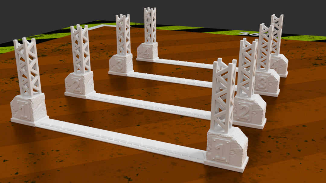 Corvus Games Terrain 3D printable Death Race Gates for Gaslands tabletop wargame