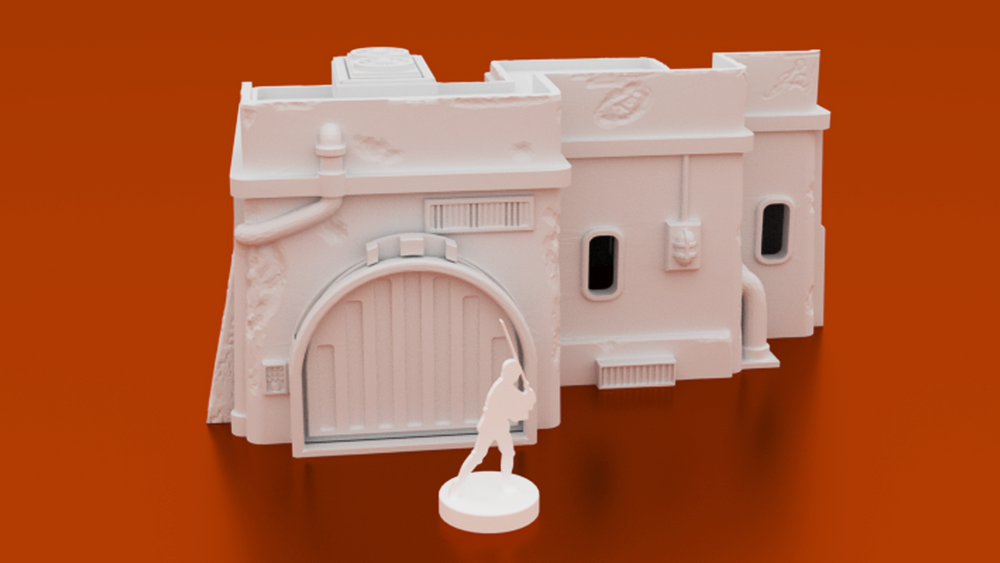 Corvus Games Terrain 3D printable Desert Building for Star Wars Legion wargaming terrain