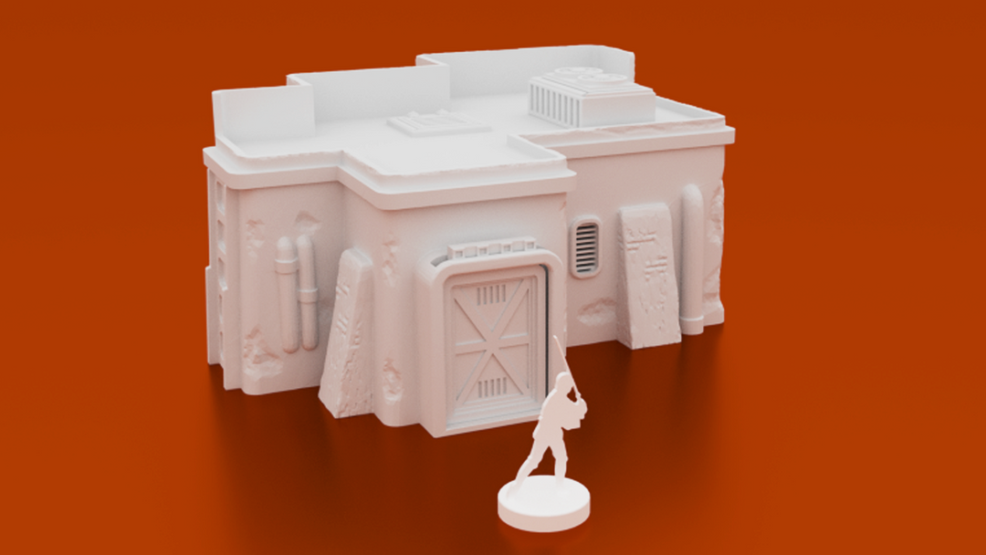 Corvus Games Terrain 3D printable Desert Building for Star Wars Legion wargaming terrain