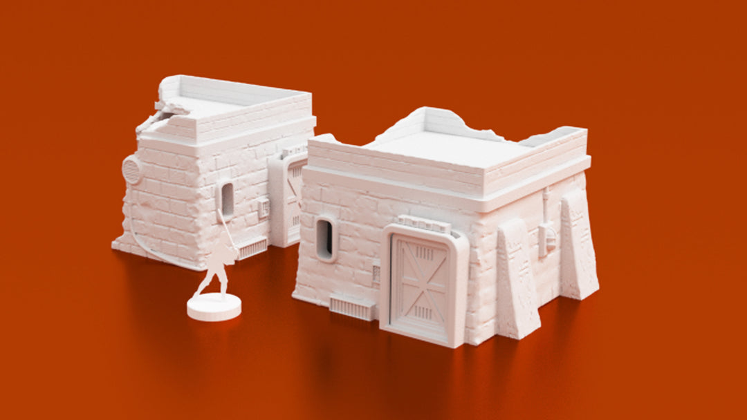 Corvus Games Terrain 3D printable Desert Town House for Star Wars Legion