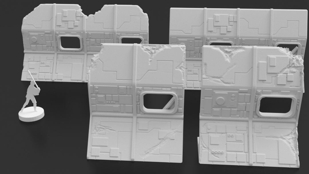 Corvus Games Terrain 3D printed downed starship blocking terrain for Star Wars Legion and Warhammer 40K