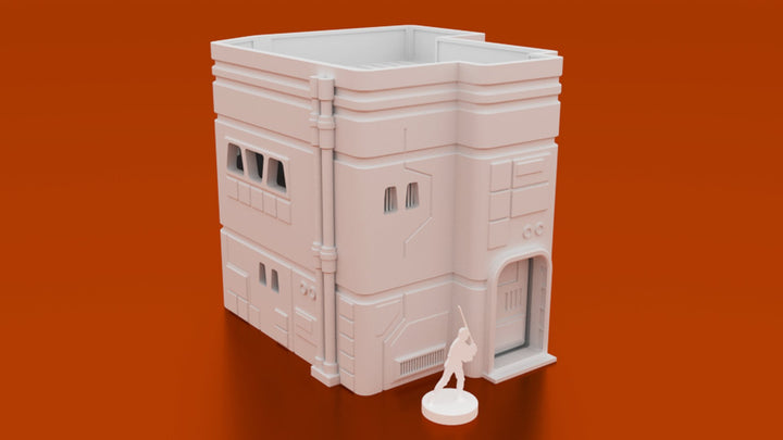 Corvus Games Terrain 3D printable MidRim City Small House Type B for Star Wars Legion, Infinity and Star Breach