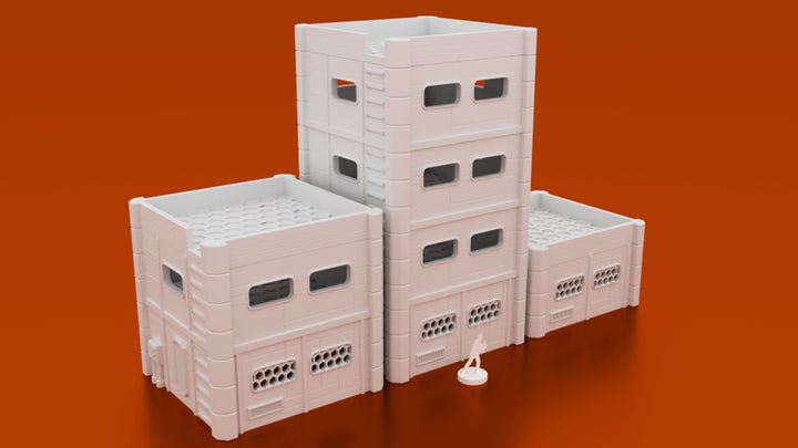 Corvus Games Terrain 3D printable MidRim City Apartment block for Star Wars Legion, Warhammer 40k, Kill Team, Infinity