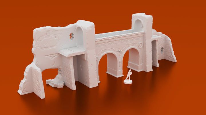 Corvus Games Terrain 3D printable Pilgim City ruined walls archway for Jedha Rogue One for Star Wars Legion tabletop wargame