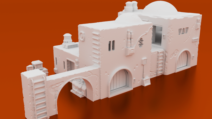 Corvus Games Terrain 3D printable Pilgrim City building compound for Star Wars Legion