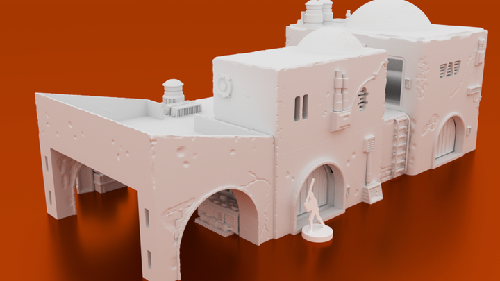 Corvus Games Terrain 3D printable Pilgrim City building compound for Star Wars Legion