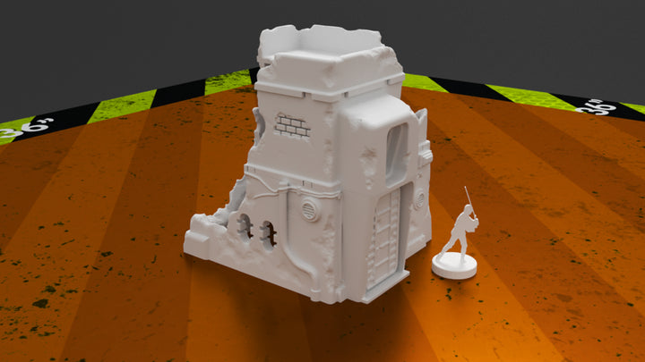 Corvus Games Terrain 3D printable Pilgrim City ruined building for Jedha in Star Wars Legion