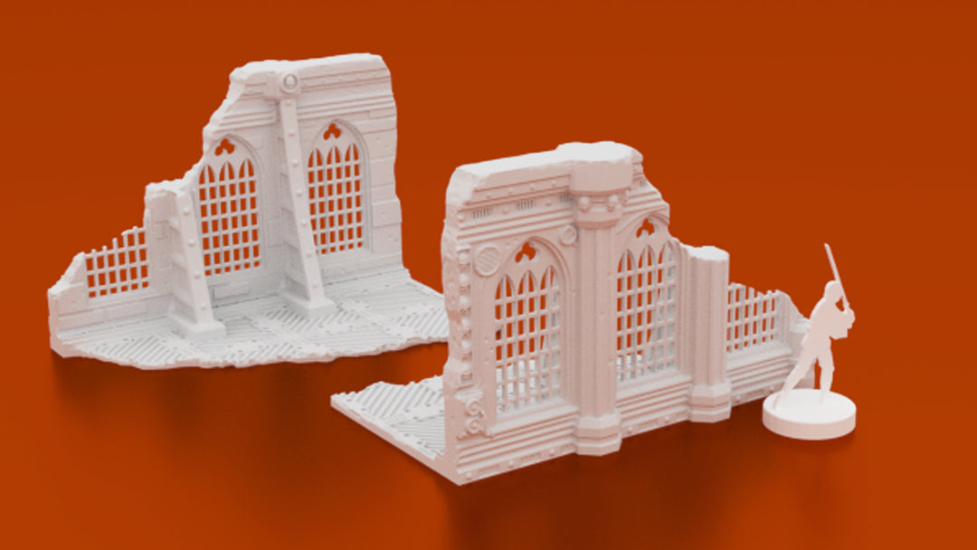 Corvus Games Terrain 3D printable Industrial Chemzone modular scenery for grim dark, scifi and galactic battles themed 28mm - 34mm tabletop wargames