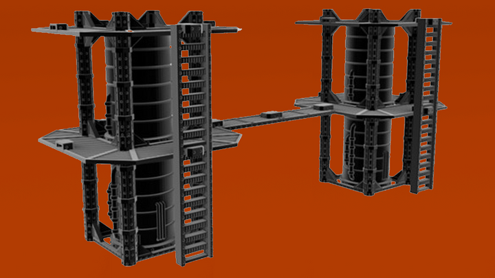 Corvus Games Terrain 3D printable Warhammer 40K and Kill Team compatible terrain Sector Corvus Prime ruined walls