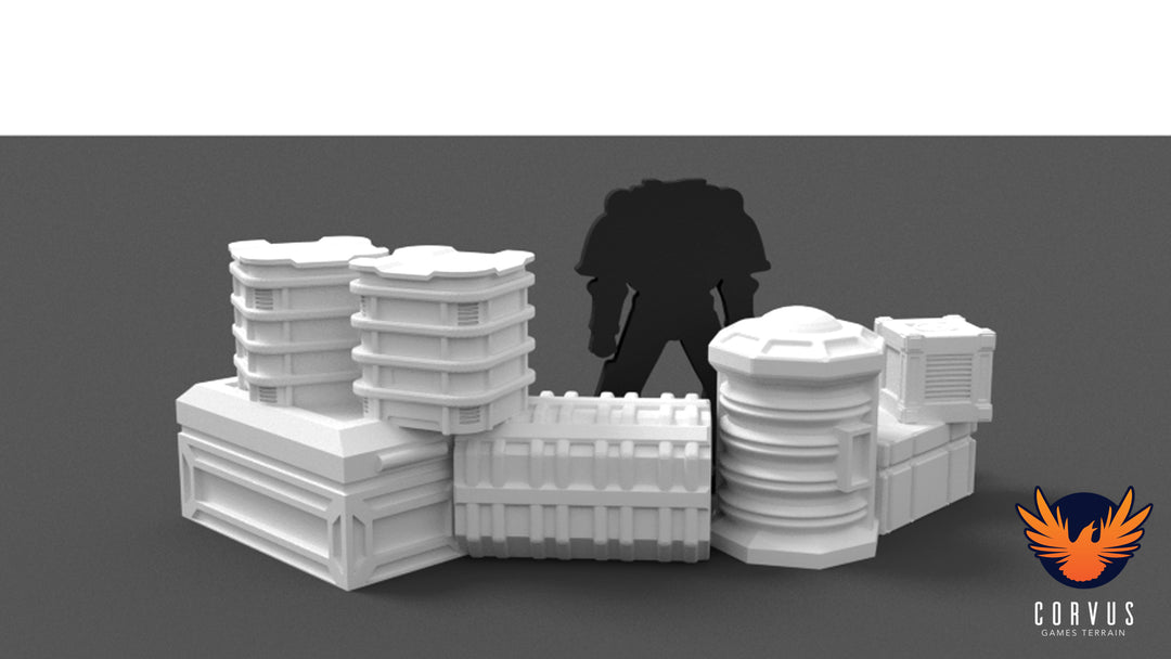 Corvus Games Terrain 3D printable defensive cover for Star Wars Legion and Warhammer 40K