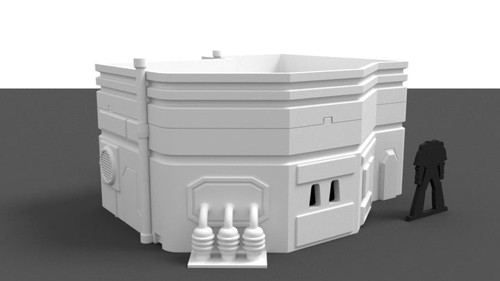 Corvus Games Terrain 3D printable medium size city house for Star Wars Legion, Infinity, and Warhammer 40k, Antares