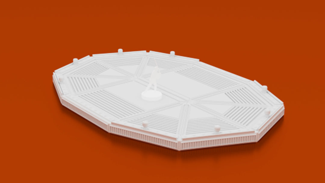 Corvus Games Terrain 3D printable openlock Sci-fi Landing Pad for Star Wars Legion, Warhammer 40k and Infinity