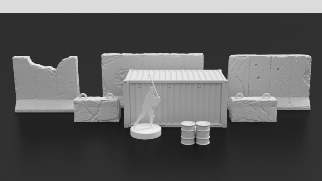Corvus Games Terrain 3D printable scatter scenery for Gaslands and Star Wars Legion