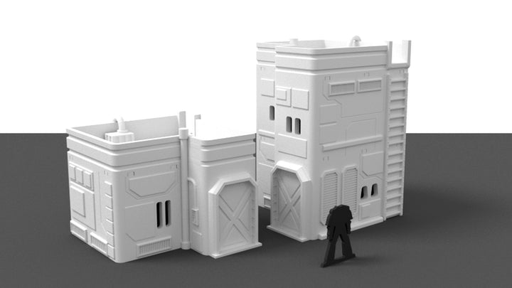 Corvus Games Terrain Medium City House 3D printed scenery for Star Wars Legion, Beyond The Gates of Antares, Warhammer 40K, and Infinity The Game