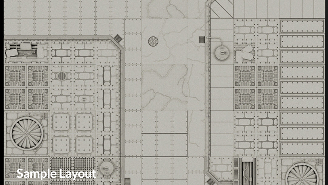 Corvus Games Terrain 3D printable Industrial Chemzone modular scenery for grim dark, scifi and galactic battles themed 28mm - 34mm tabletop wargames