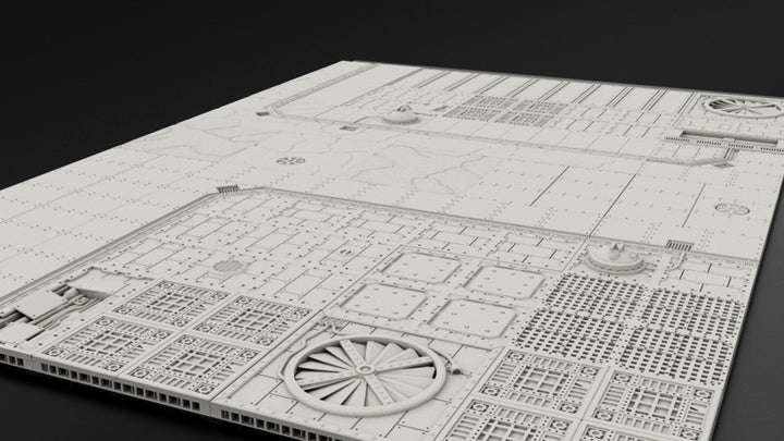 Corvus Games Terrain 3D printable Industrial Chemzone modular scenery for grim dark, scifi and galactic battles themed 28mm - 34mm tabletop wargames