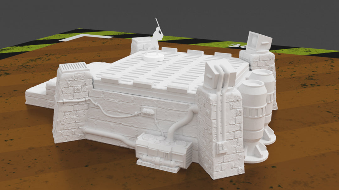 Corvus Games Terrain 3D printed Pilgrim CIty Jedha Landing Pad for Star Wars Legion and Warhammer 40K
