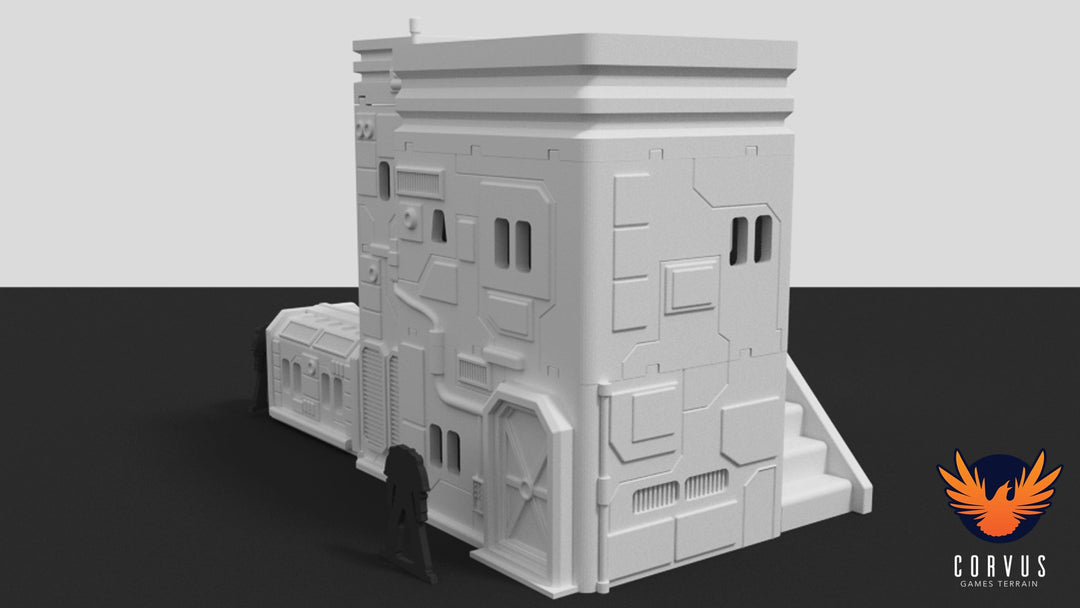 Corvus Games Terrain 3d printable City Admin Building for Star Wars Legion