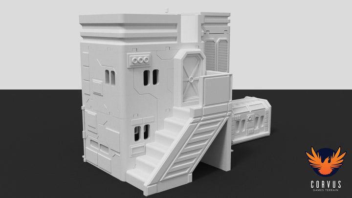 Corvus Games Terrain 3d printable City Admin Building for Star Wars Legion