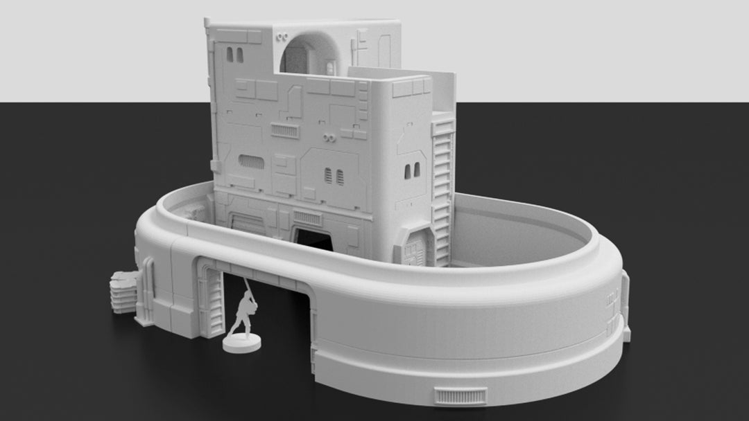 Corvus Games Terrain 3d printable Droid Maintenance Workshop for Star Wars Legion
