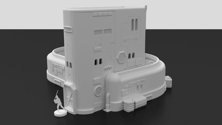 Corvus Games Terrain 3d printable modular Droid Maintenance Workshop for Star Wars Legion
