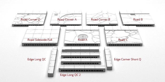 Corvus Games Terrain Modular OpenLOCK roads urban and post apocalyptic tabletop wargames