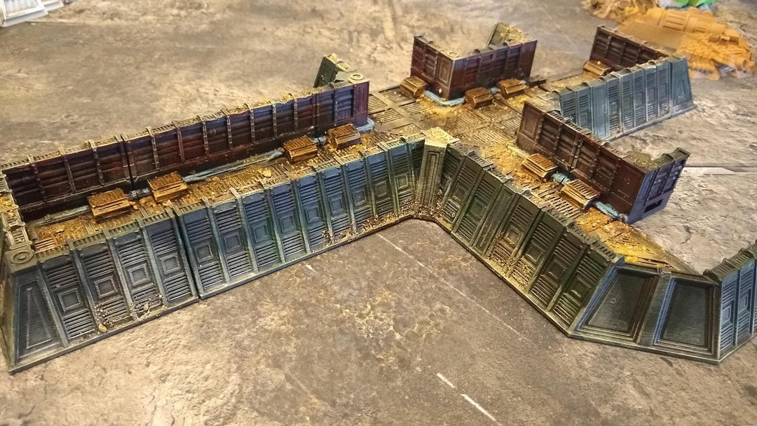 Corvus Games Terrain 3D printable scifi trench system for 28mm tabletop wargaming