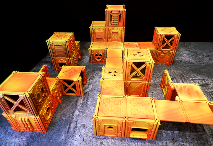 Corvus Games Terrain 3D printable modular scifi tabletop wargaming terrain from the Isolation Protocol kickstarter