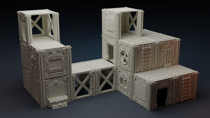 Corvus Games Terrain 3D printable modular scifi tabletop wargaming terrain from the Isolation Protocol kickstarter