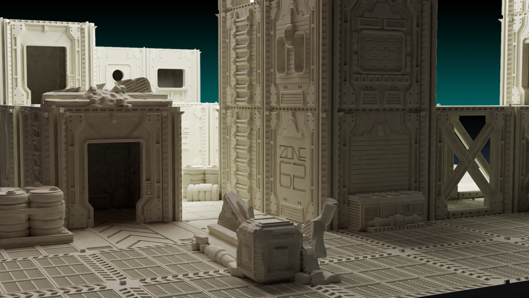 Corvus Games Terrain 3D printable modular scifi tabletop wargaming terrain from the Isolation Protocol kickstarter