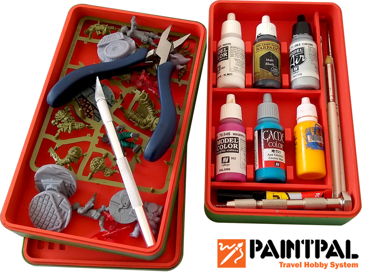 PaintPal Travel Hobby System 3D printable storage solution for hobbyists