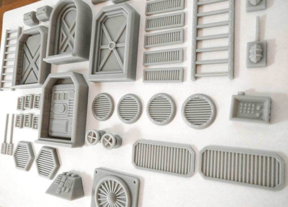 Corvus Games Terrain 3d printable greebles for scratch built Star Wars Legion terrain