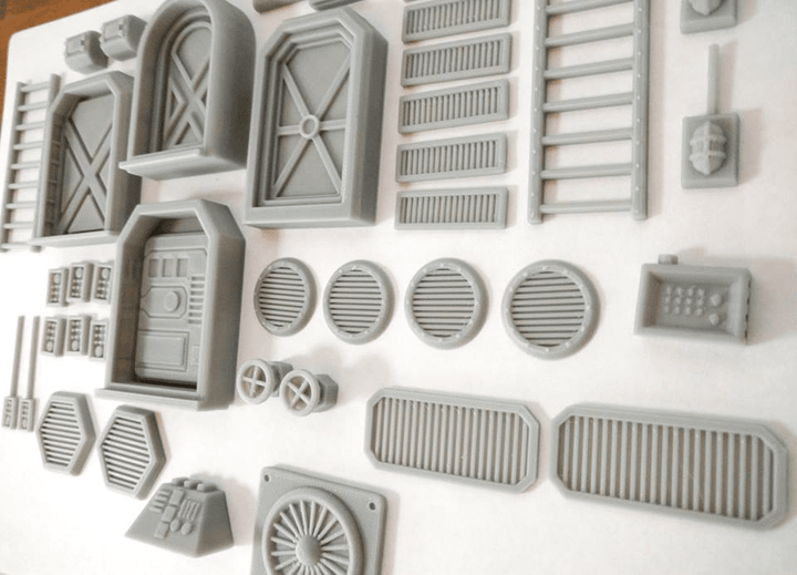 Corvus Games Terrain 3d printable greebles for scratch built Star Wars Legion terrain