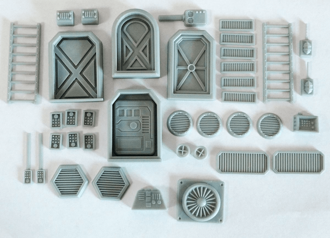 Corvus Games Terrain 3d printable greebles for scratch built Star Wars Legion terrain