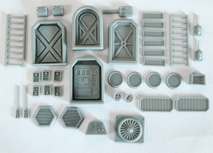 Corvus Games Terrain 3d printable greebles for scratch built Star Wars Legion terrain