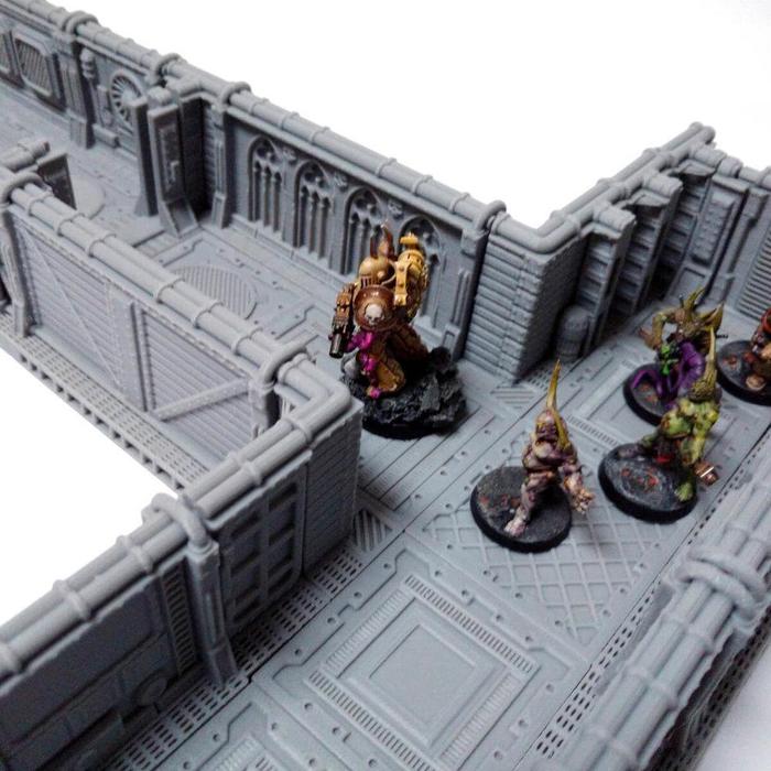 Grimdark Terrain Modular Sci-fi Corridors Digital STL 3D printable