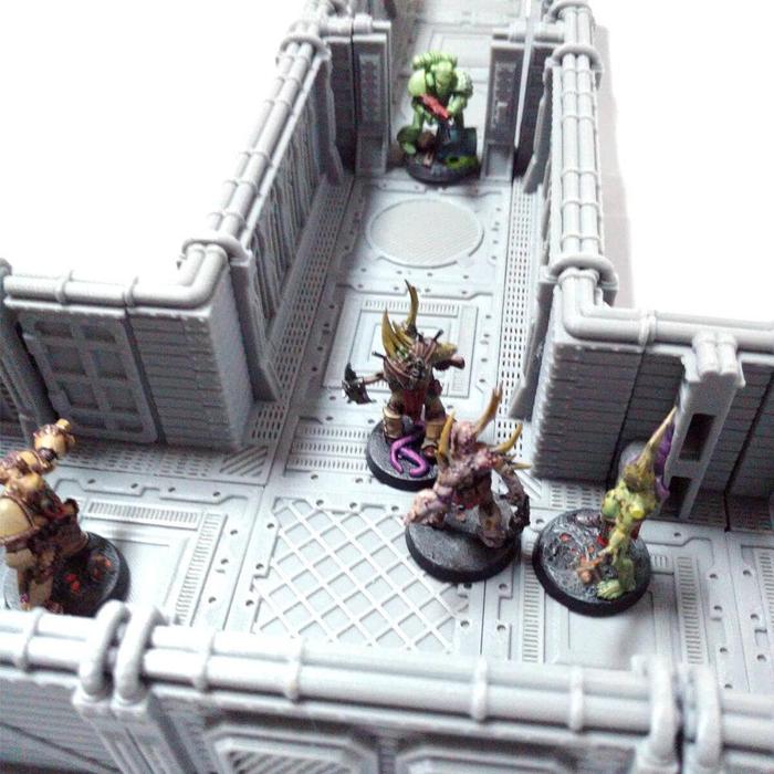 Grimdark Terrain Modular Sci-fi Corridors Digital STL 3D printable