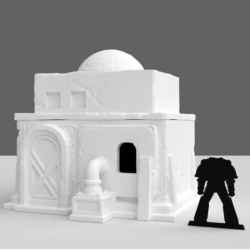 Corvus Games Terrain 3D Printable 28mm - 32mm Galactic Battles Desert House scifi tabletop wargaming